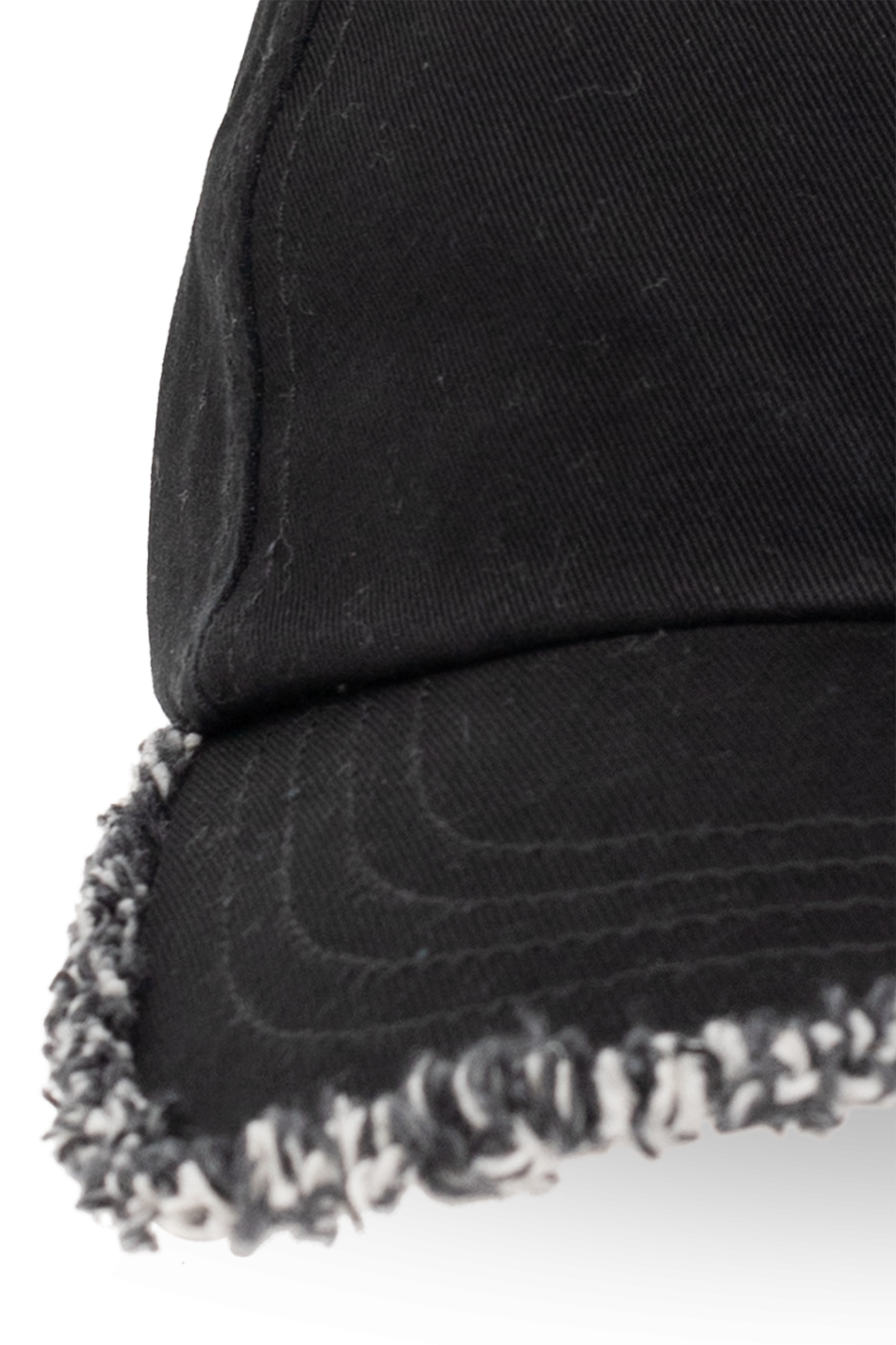 【DIESEL】C-OBIK CAP BLACK Diesel C-obik Frayed-detail Baseball Cap In Black | ModeSens